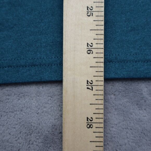 Champion Shirt Mens L Green Long Sleeve Crew Neck Polyester Logo Casual T Shirt - Picture 6 of 16